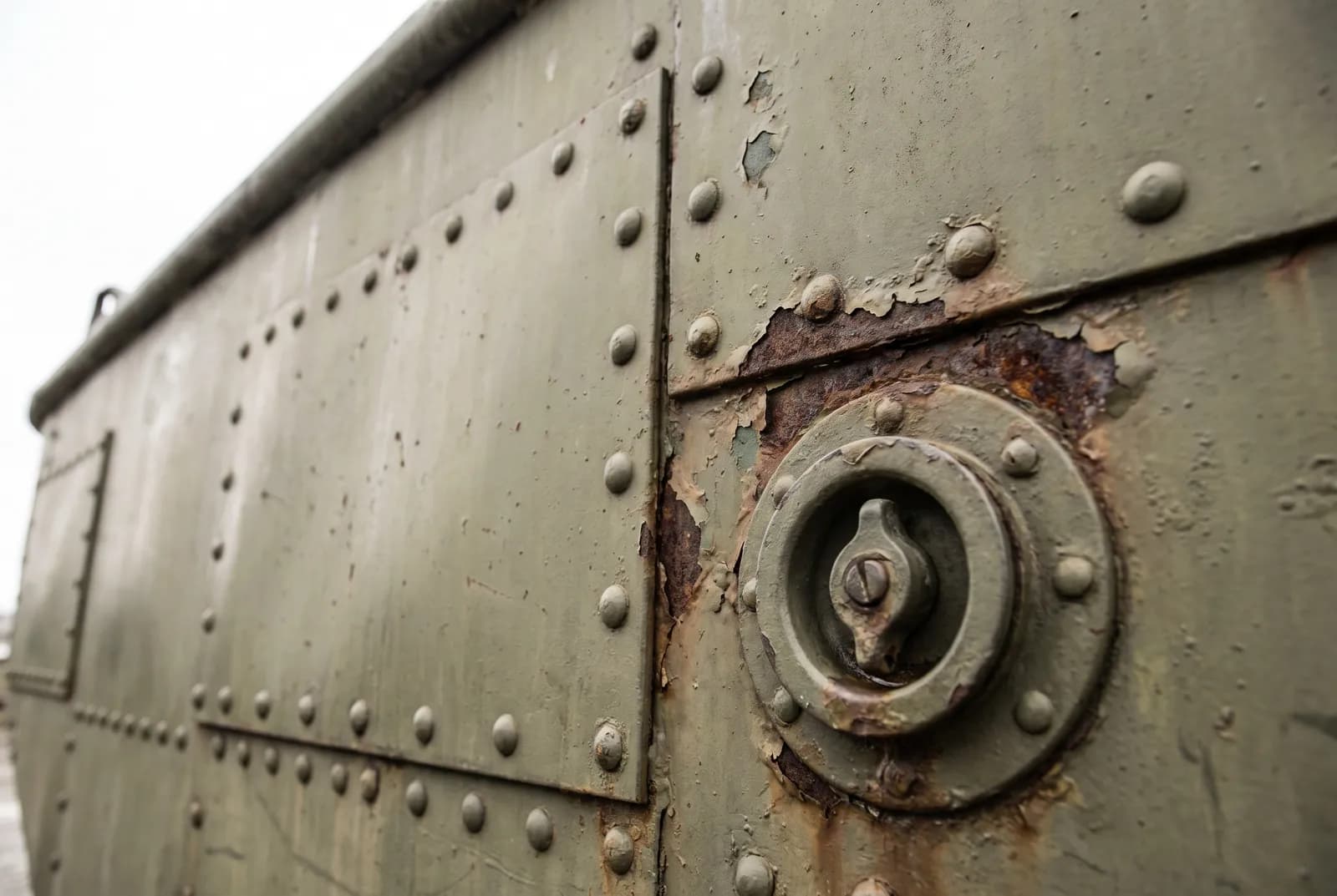 Detail van een Amfibievoertuig Ex-militair